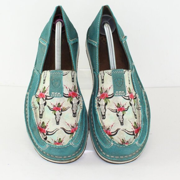 Ariat Western Suede Loafer Slip On Shoe (8.5 US) - Picture 2 of 9